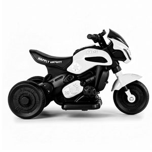 Moto Elétrica Infantil 6V Race Branca  Com Luz E Som - Unitoys