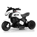 Ver imagem 4 de Moto Elétrica Infantil 6V Race Branca  Com Luz E Som - Unitoys