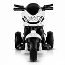 Ver imagem 2 de Moto Elétrica Infantil 6V Race Branca  Com Luz E Som - Unitoys