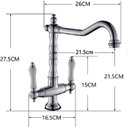 Ver imagem 2 de Torneira Misturador Gourmet Vintage Ouro Escovado