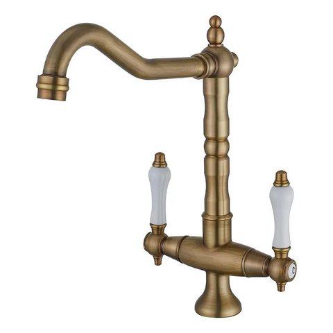 Torneira Misturador Gourmet Vintage Ouro Escovado