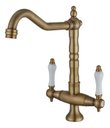 Ver imagem 1 de Torneira Misturador Gourmet Vintage Ouro Escovado