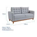 Ver imagem 3 de Kit Sofá 2 Lugares e 2 Poltronas Luxo Moderno Sala de Estar Samuel
