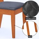 Ver imagem 6 de Conjunto de Jantar Carolina Laminado 6 Lugares Tampo MDF com Cadeiras Copper Grafite 180cm Moderna