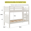Ver imagem 2 de Beliche Barreto Solteiro Reforçada com 02 Colchões D20 Cor:branco