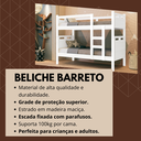 Ver imagem 3 de Beliche Barreto Solteiro Reforçada com 02 Colchões D20 Cor:branco
