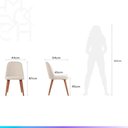 Ver imagem 6 de Conjunto de Jantar Mesa Retangular com Vidro Donatella com 4 Cadeiras New Drop - Natural C/ Off