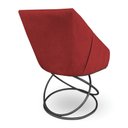 Ver imagem 6 de Kit 6 Poltronas Luxo Alana Suede Base Luxo Preto - Pallazio Cor:Vermelho