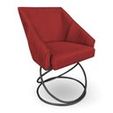Ver imagem 2 de Kit 6 Poltronas Luxo Alana Suede Base Luxo Preto - Pallazio Cor:Vermelho