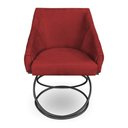 Ver imagem 4 de Kit 6 Poltronas Luxo Alana Suede Base Luxo Preto - Pallazio Cor:Vermelho