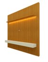 Ver imagem 1 de Conjunto Painel Home Suspenso para TV até 75 Ripado Serena