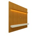 Ver imagem 3 de Conjunto Painel Home Suspenso para TV até 75 Ripado Serena