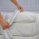Ver imagem 2 de Pillow Top Solteiro Percal 250 Fios com Fibras Siliconadas Marriage Blue Blue Gardenia
