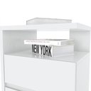 Ver imagem 3 de Mesa de Cabeceira Campeche 2 Gavetas Branco - Móveis Henn