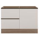 Ver imagem 6 de Balcão de Cozinha para Pia 120cm Grace Carvalho Oak/Off White Z44 - Mpozenato