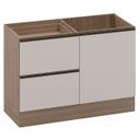 Ver imagem 2 de Balcão de Cozinha para Pia 120cm Grace Carvalho Oak/Off White Z44 - Mpozenato