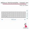 Régua Patchwork Scrapbook Corte Artesanato 15x60 Cm - Fenix - 5