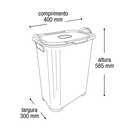 Ver imagem 2 de Cesto de Roupas Rattan Tampa Basculada com Alça 50 Litros