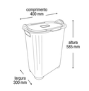 Ver imagem 2 de Cesto de Roupas Rattan Tampa Basculada com Alça 50 Litros