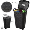 Ver imagem 4 de Cesto de Roupas Rattan Tampa Basculada com Alça 50 Litros