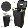 Cesto de Roupas Rattan Tampa Basculada com Alça 50 Litros - 4