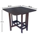 Ver imagem 2 de Conjunto Prático Mesa e 4 Cadeiras Dobrável Imbuia Bar Cozinha Lazer
