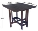 Ver imagem 2 de Conjunto Prático Mesa e 4 Cadeiras Dobrável Imbuia Bar Cozinha Lazer