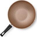 Ver imagem 3 de Planela Wok Flora Alumínio Chocolate Superflon 24 Cm 2,8 Litros Mta