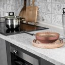 Ver imagem 2 de Planela Wok Flora Alumínio Chocolate Superflon 24 Cm 2,8 Litros Mta