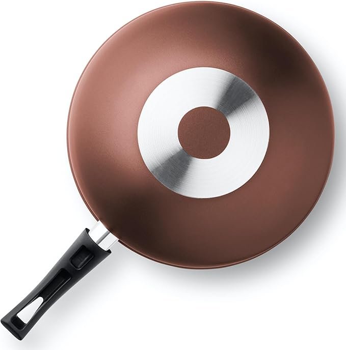 Planela Wok Flora Alumínio Chocolate Superflon 24 Cm 2,8 Litros Mta - 4