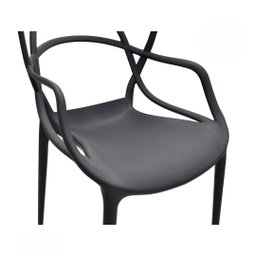 Kit 2 Cadeiras Allegra 100% Polipropileno Leve e Resistente:preto - 5