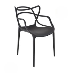 Kit 2 Cadeiras Allegra 100% Polipropileno Leve e Resistente:preto - 6