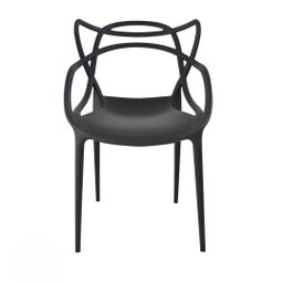 Kit 2 Cadeiras Allegra 100% Polipropileno Leve e Resistente:preto - 7