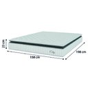 Ver imagem 5 de Cama Box Colchão Casal Queen Molas Ensacadas City Pillow Top 158x198x61cm Linho Branco / Preto