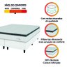 Cama Box Colchão Casal Queen Molas Ensacadas City Pillow Top 158x198x61cm Linho Branco / Preto - 5