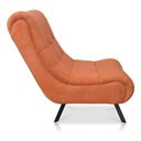 Ver imagem 3 de Poltrona Nathy Confortável com Puff para Sala ou Quarto Boucle Terracota Bz Home Decor