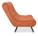 Ver imagem 3 de Poltrona Nathy Confortável com Puff para Sala ou Quarto Boucle Terracota Bz Home Decor