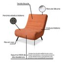 Ver mais imagens de Poltrona Nathy Confortável com Puff para Sala ou Quarto Boucle Terracota Bz Home Decor
