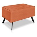 Ver imagem 6 de Poltrona Nathy Confortável com Puff para Sala ou Quarto Boucle Terracota Bz Home Decor
