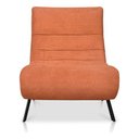 Ver imagem 5 de Poltrona Nathy Confortável com Puff para Sala ou Quarto Boucle Terracota Bz Home Decor