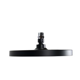 Ducha 25 Cm Abs Redonda Preto Fosco com Niple de Teto - 2