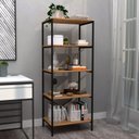 Ver imagem 1 de Estante de Ferro Multiuso 5 Prateleiras Padova Preto