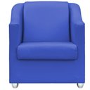 Ver imagem 6 de Poltrona Decorativa para Sala Manicure Consultório Mila Corino Azul Royal Pé de Plástico Cromado