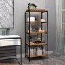 Estante para Livros Escritório Multiuso de Ferro Industrial 5 Prateleiras Trento - 1