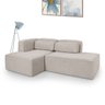 Sofá 02 Lugares com Molas Ensacadas Versatile Tecido Bouclé Bege 2,10m - 1