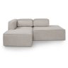 Sofá 02 Lugares com Molas Ensacadas Versatile Tecido Bouclé Bege 2,10m - 3