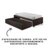 Base Box Cama Solteiro Sapateira Courino Linho Marrom e Colchão Hanover Inducol 88x188 - 7