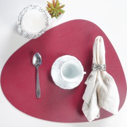 Lugar Americano Shape Pu 43cm Bordô - 2
