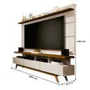 Ver imagem 3 de Rack com Painel para TV Até 70 Polegadas Vivare Wood 3 Gavetas Off White/Freijó - Giga Móveis
