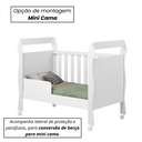 Ver imagem 7 de Berço Mini Cama Grade Proteção Suporte Mosquiteiro Colchão:branco